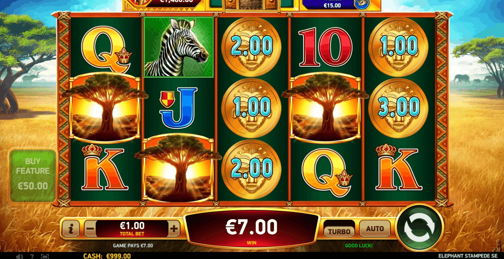 Elephant Stampede en Aguero Casino